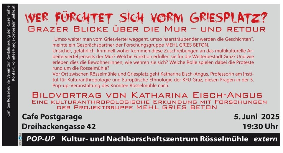 Bildvortrag: Wer fürchtet sich vorm Griesplatz?
