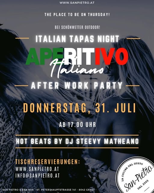Aperitivo Italiano - After Work Party & Italian Tapas Night
