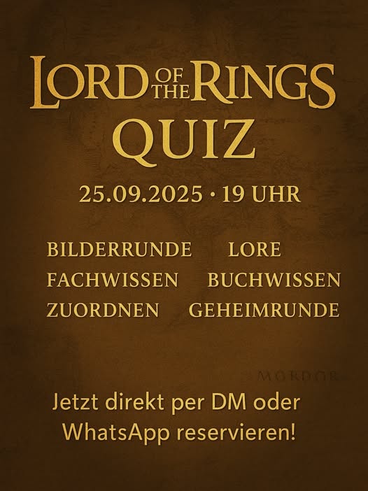 Lord of the Rings Pubquiz