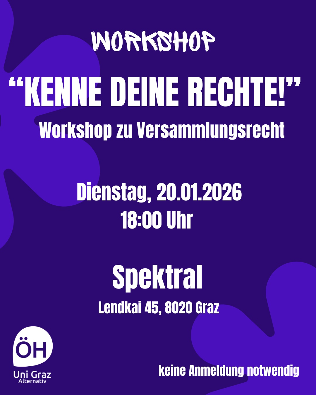 Kenne deine Rechte! Workshop zu Versammlungsrecht.