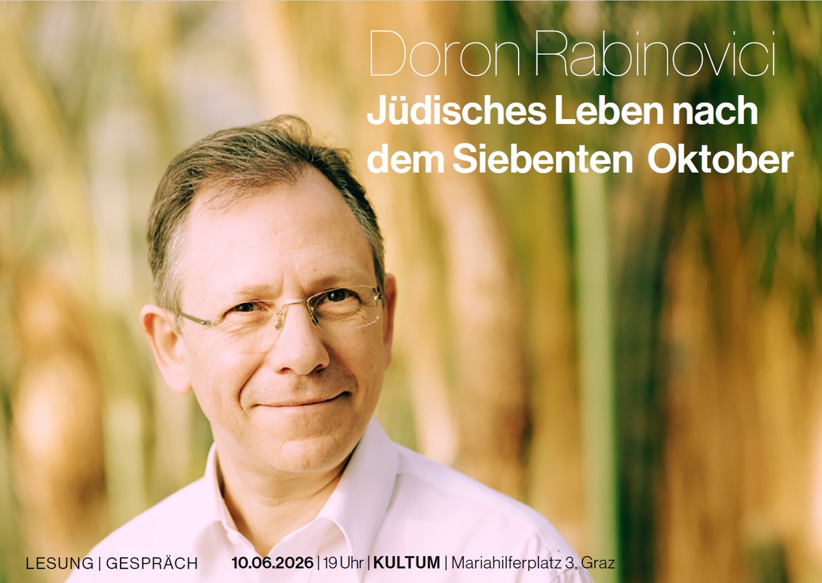 Doron Rabinovici. Lesung + Gespräch. Jüdisches Leben nach dem Siebenten Oktober
